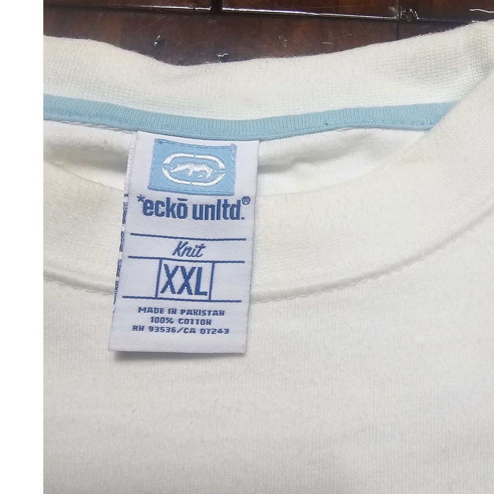Y2K Ecko Unltd Mens White‎ World Famous Rhino Brand Graphic T Shirt XXL - Picture 3 of 8